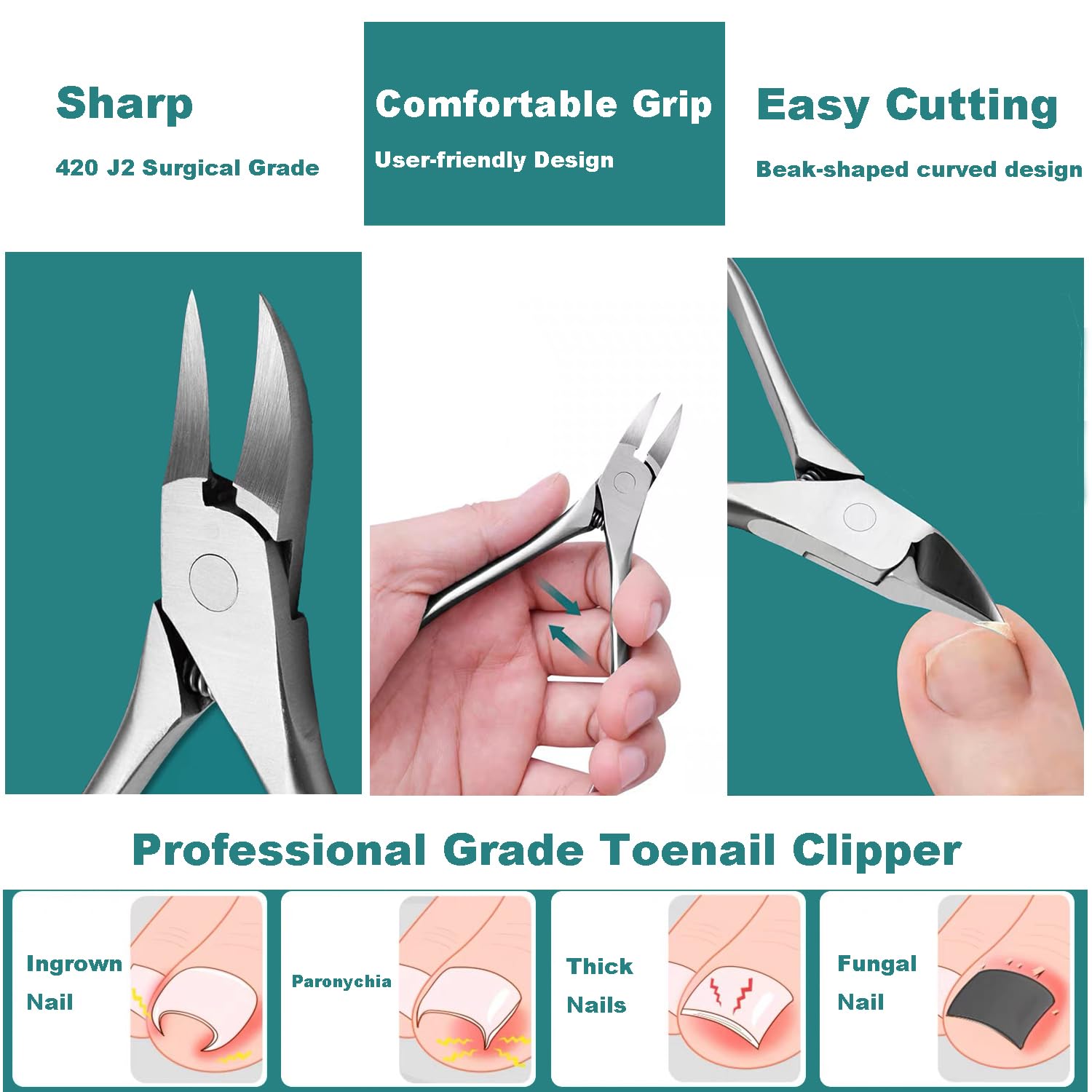 CHICREEN straight blade enables precise nail edge work
