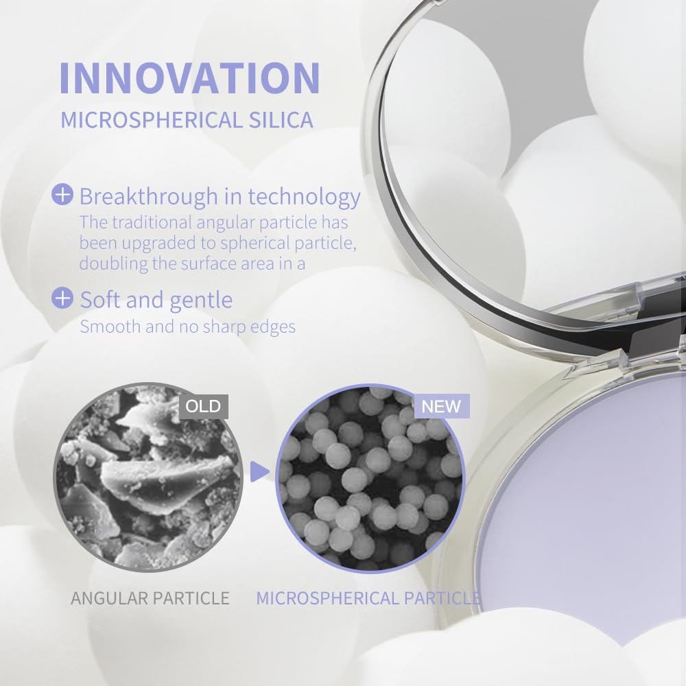 Chillab Lavender Matte Powder application on hand demonstrates pore blurring.