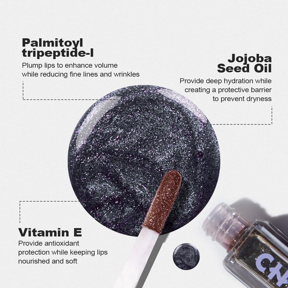 Chillab Magic Black Labial: brillo glitter que realza el acabado radiante