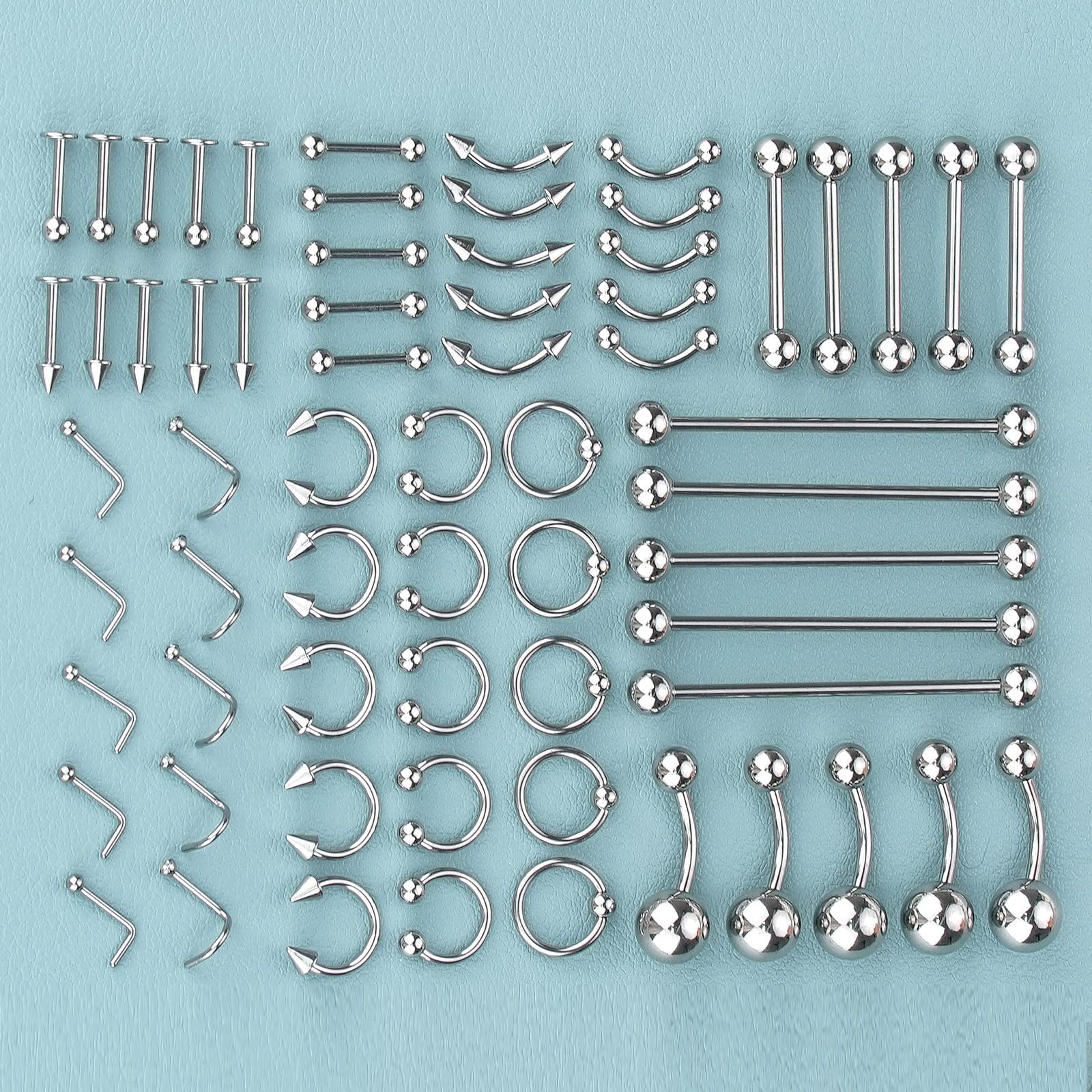 Agujas de perforación corporal en calibres 14G 16G 18G para distintos puntos