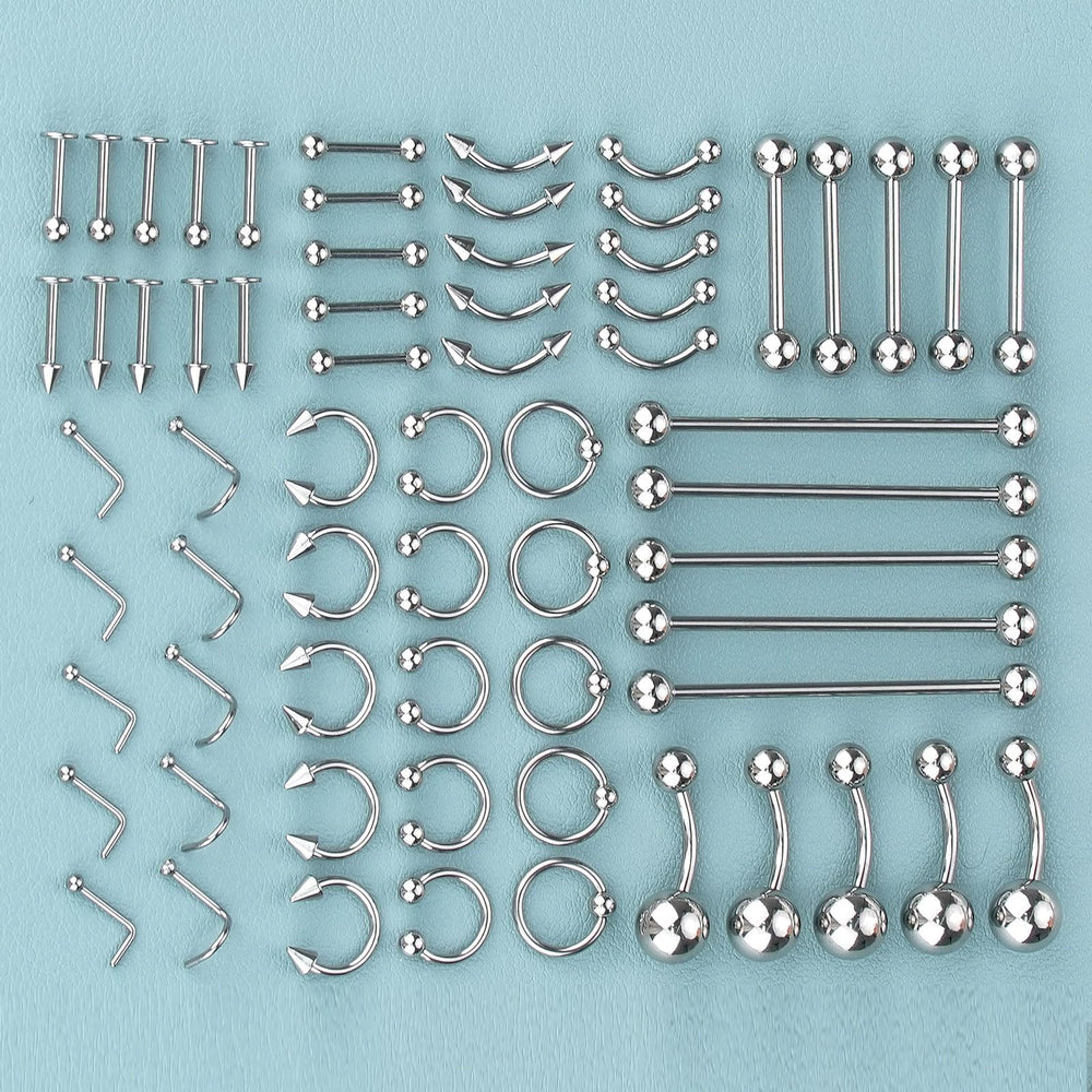 Agujas de perforación corporal en calibres 14G 16G 18G para distintos puntos