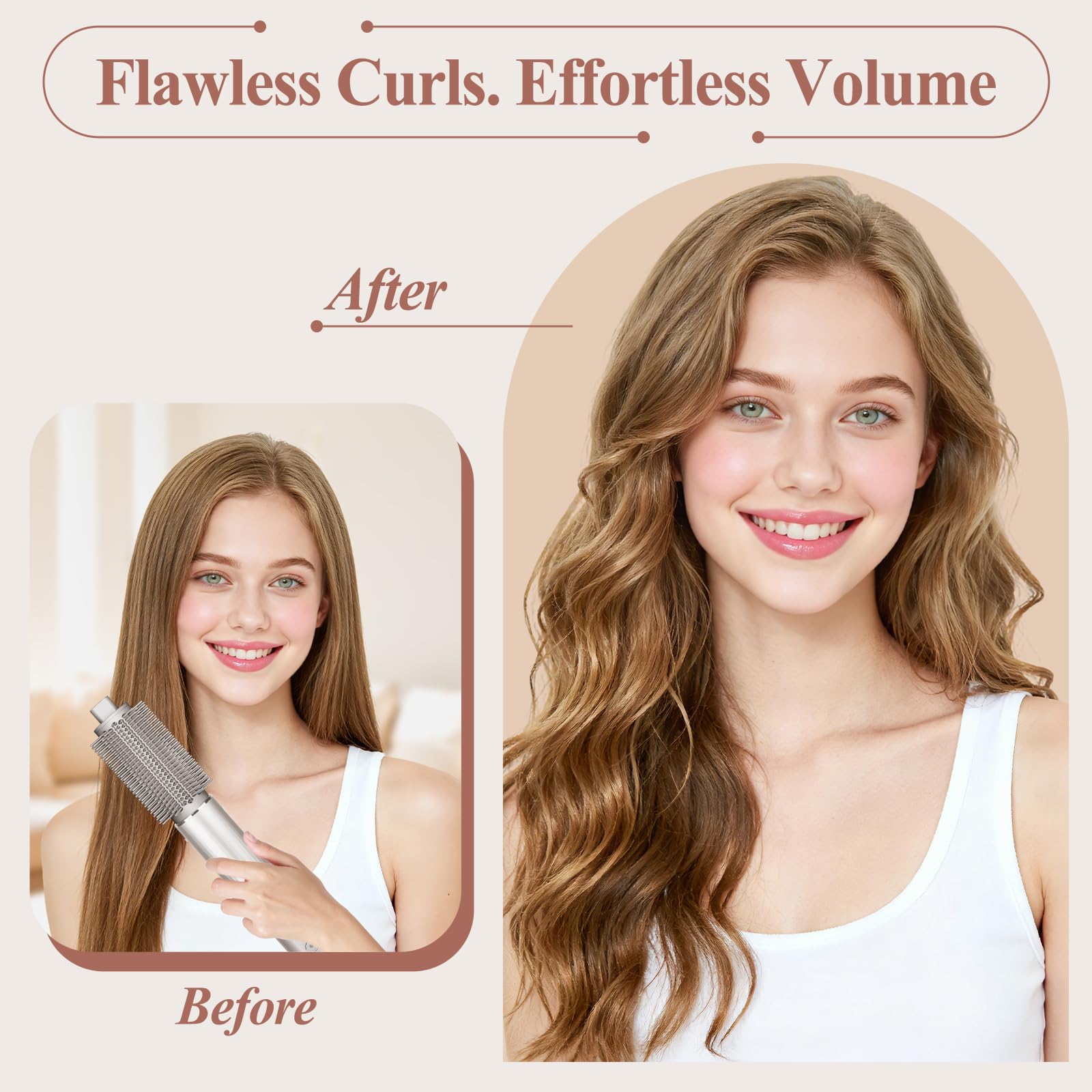 Chivixe round brush creates defined curls with natural movement