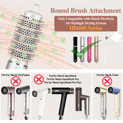 Chivixe Round Brush Attachment in use, delivering volume during blow-dry.