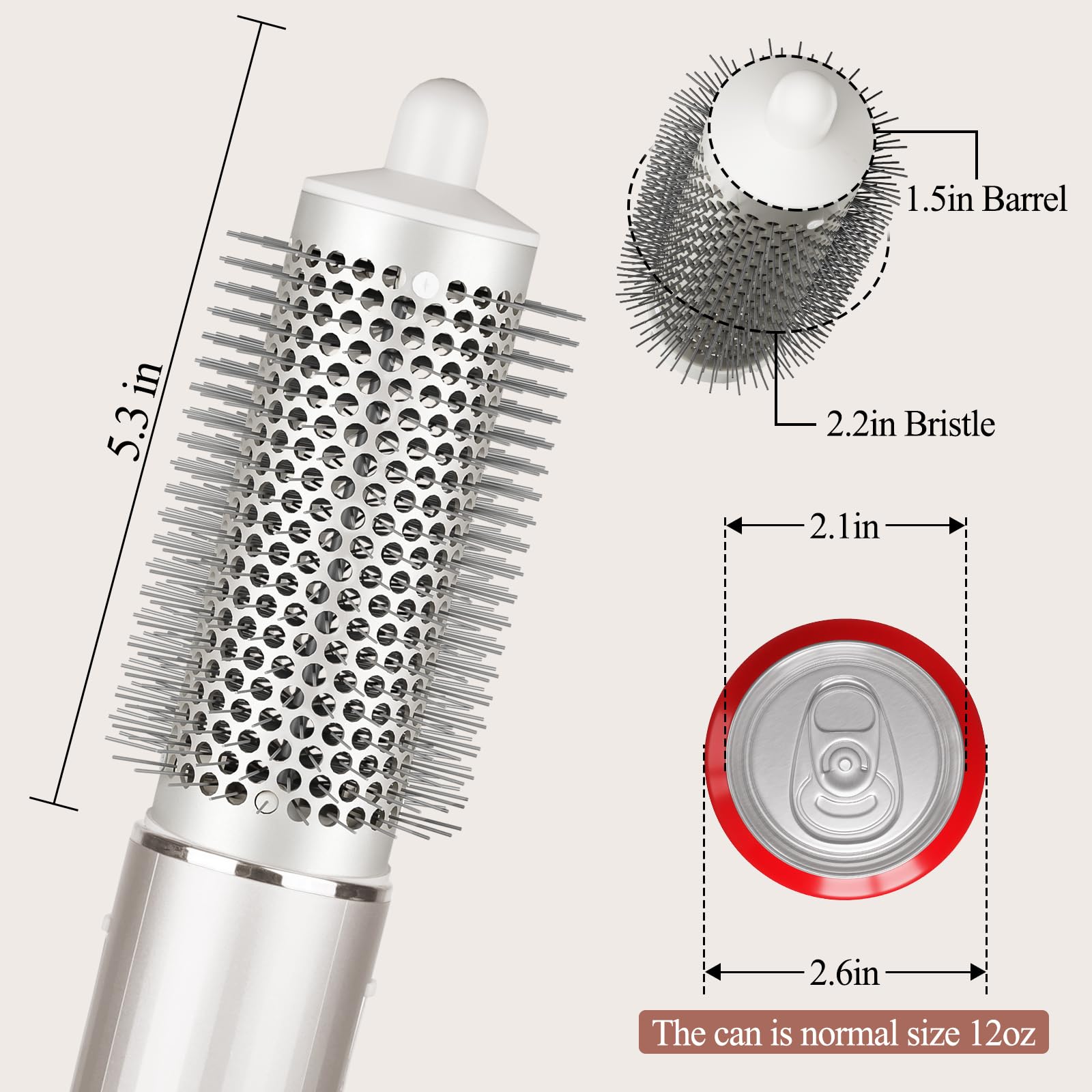 Silver-toned packaging highlights premium build and easy storage.