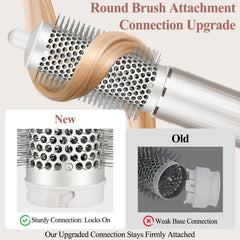 Volumizing brush promotes root lift for fuller hair on Shark FlexStyle HD400.