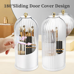 CHIZEKOO three-compartment makeup storage keeps cosmetics neatly separated and easy to reach.