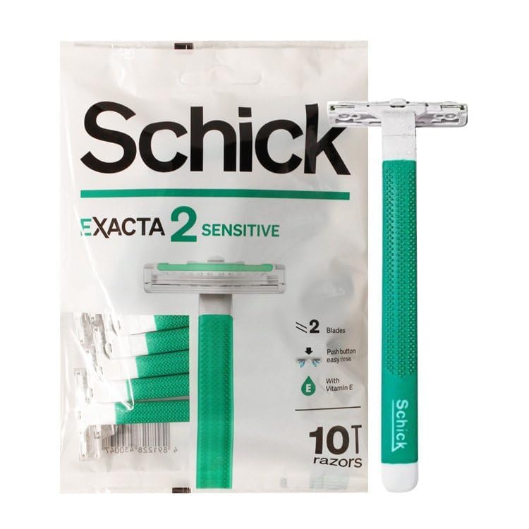 CHLIFE Schick Exacta2 razor with non-slip rubber grip for stable shaving
