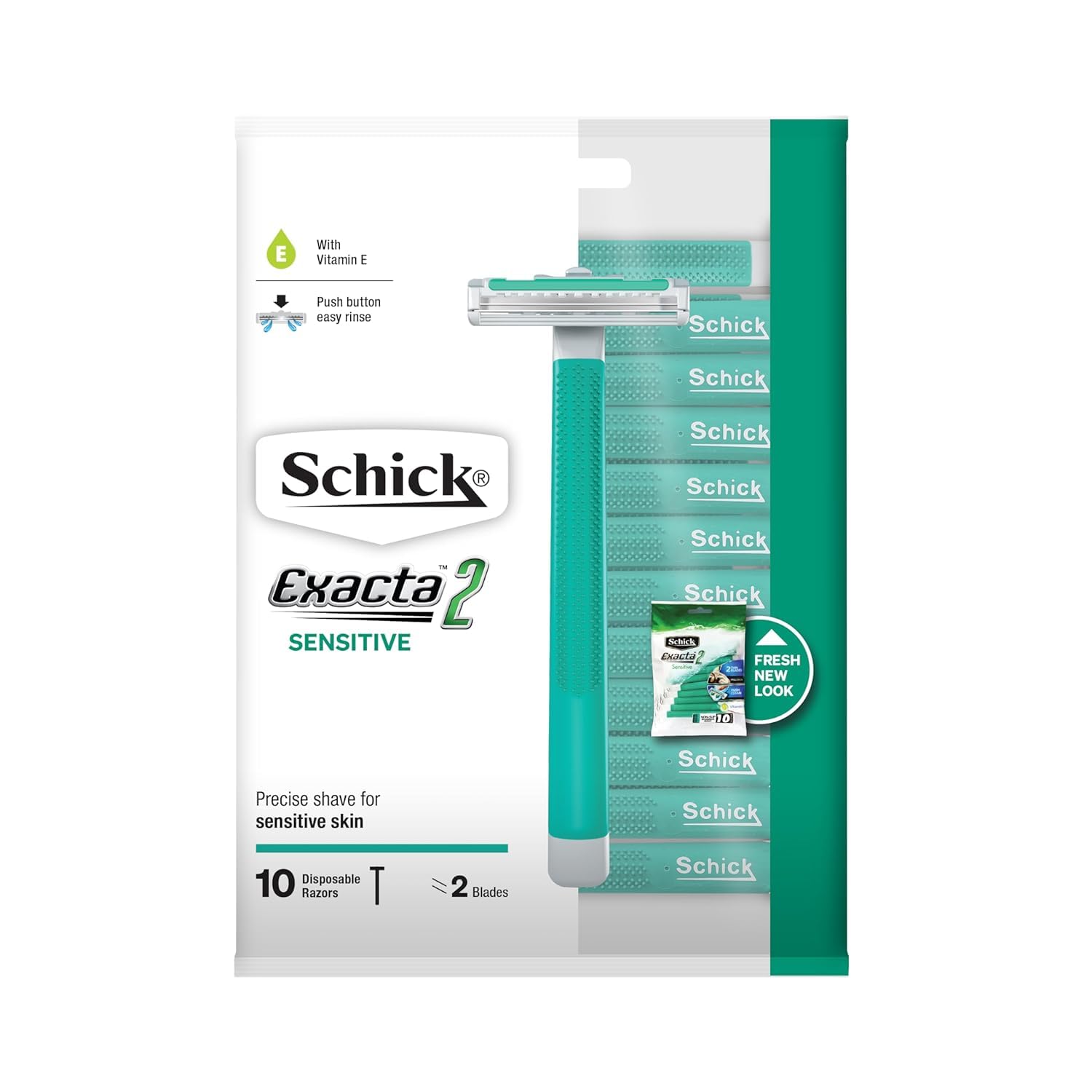 CHLIFE Exacta2 vitamin E lubrication strip activates with water for smooth shave