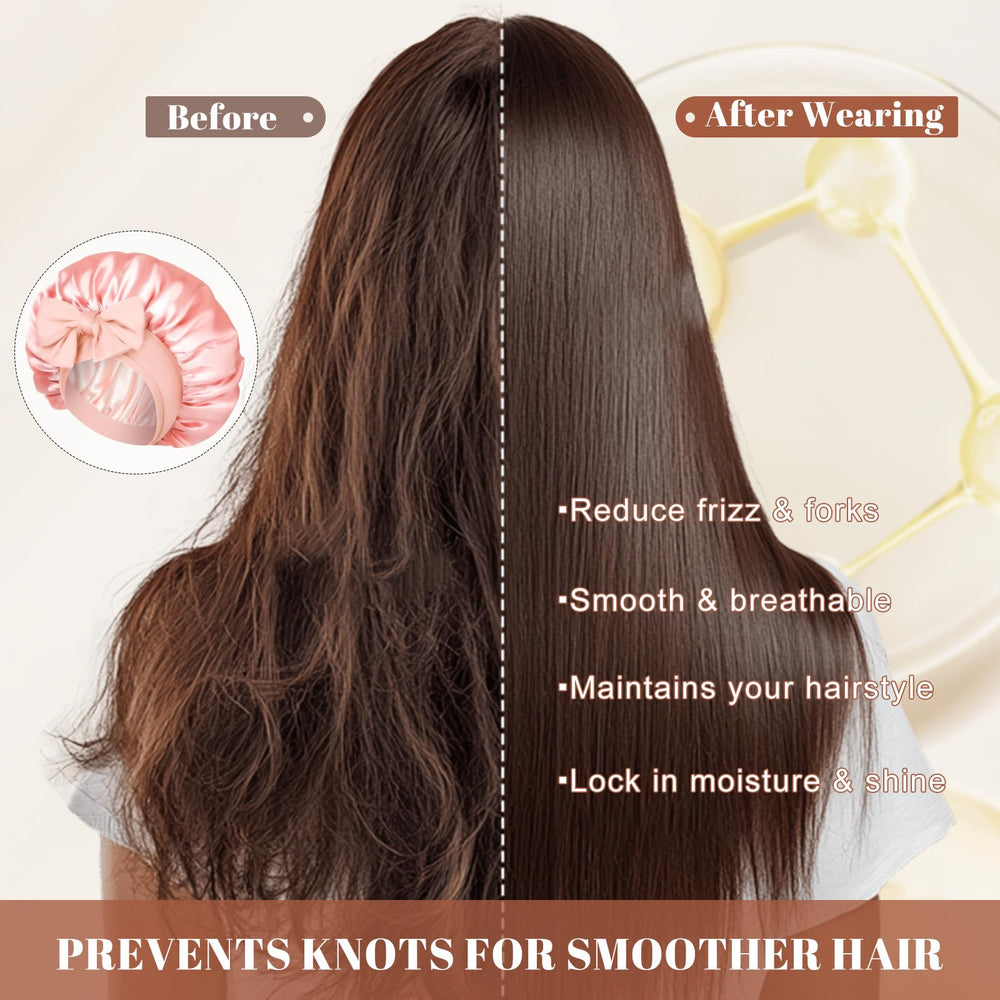 CHLINS bonete satén para dormir, uso versátil para spa, facial y casa.