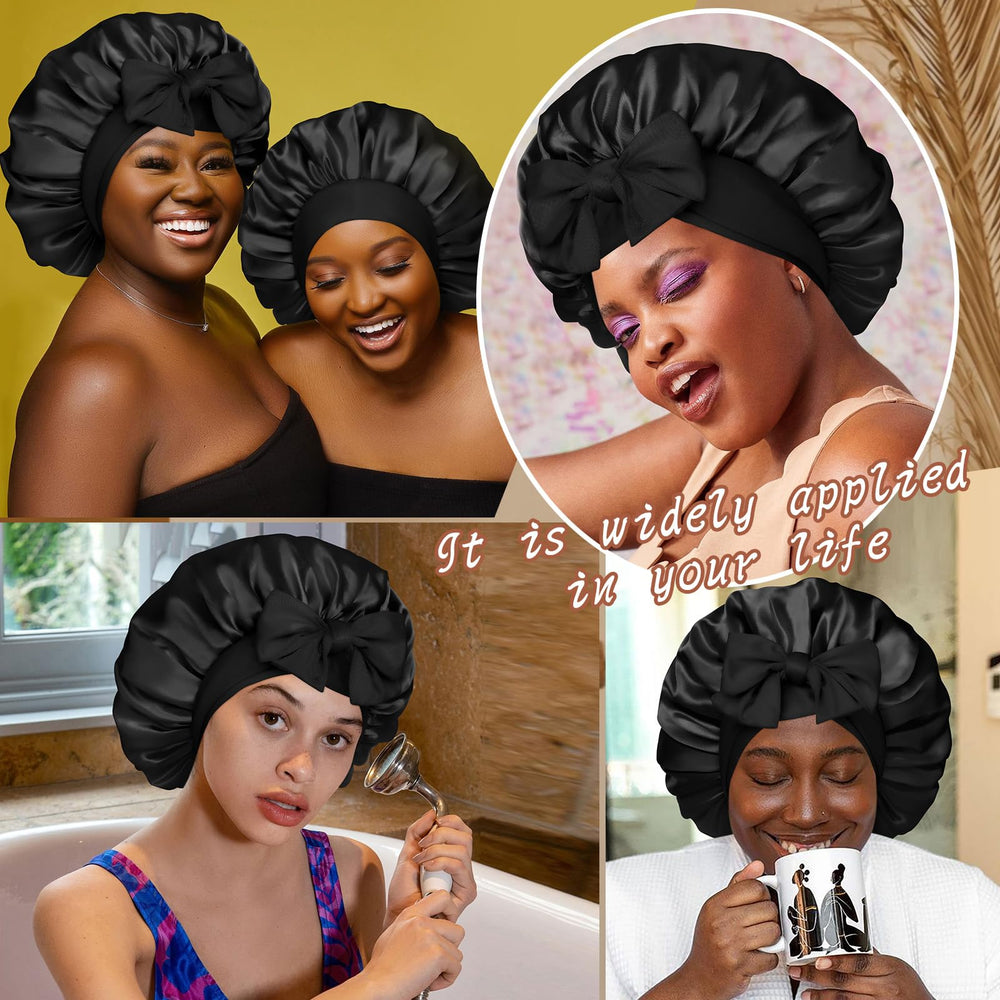 CHLINS bonete satén ideal para spa, maquillaje y descanso.