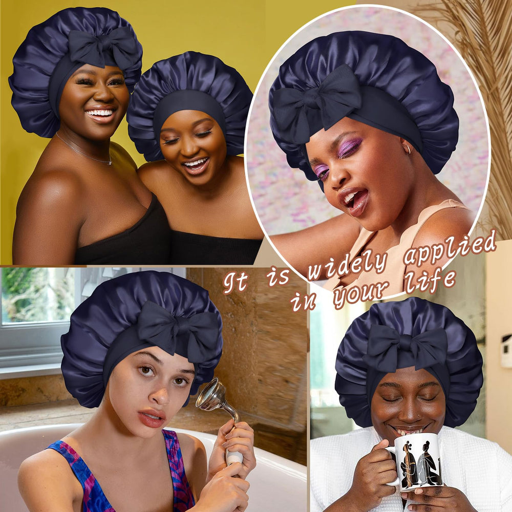 CHLINS gorro satén para cabello largo cubre peinado y evita tirones