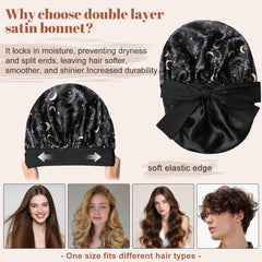CHLINS bonete de satén ofrece protección nocturna suave para el cabello