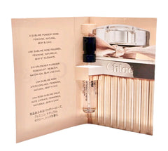 Chloe mini vial with cap and branding for easy sampling.