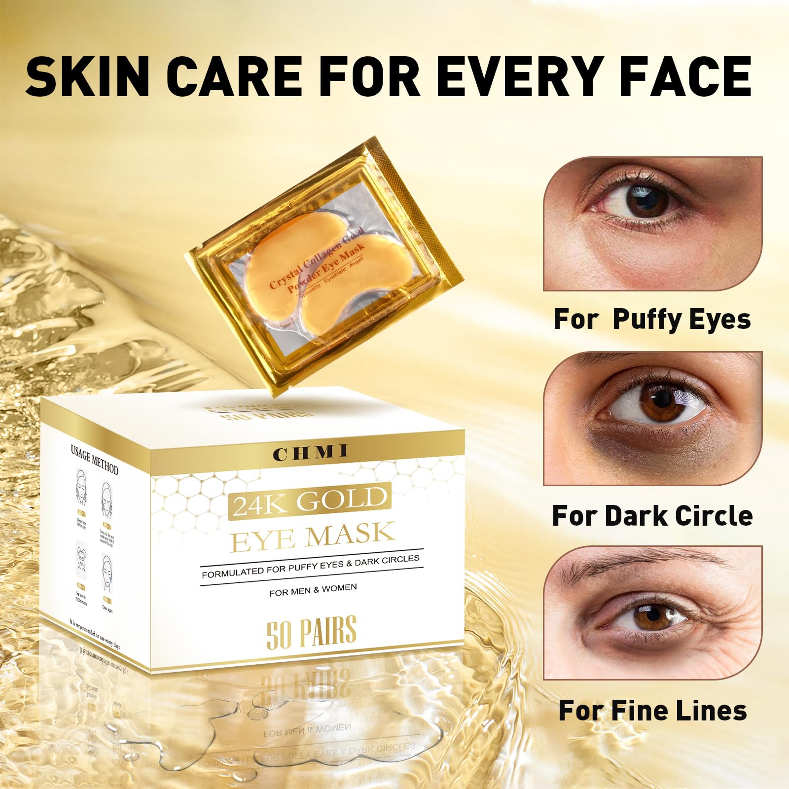 CHMI single-use eye patch sheet ready for quick refresh
