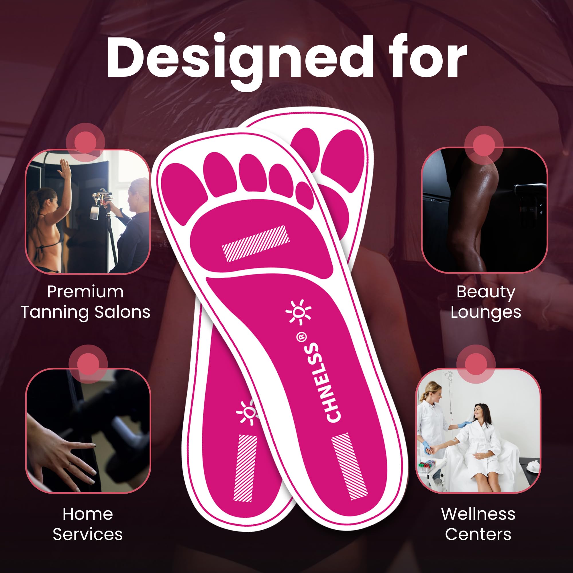 CHNELSS pads-pies-desechables previene salpicaduras excesivas durante bronceado