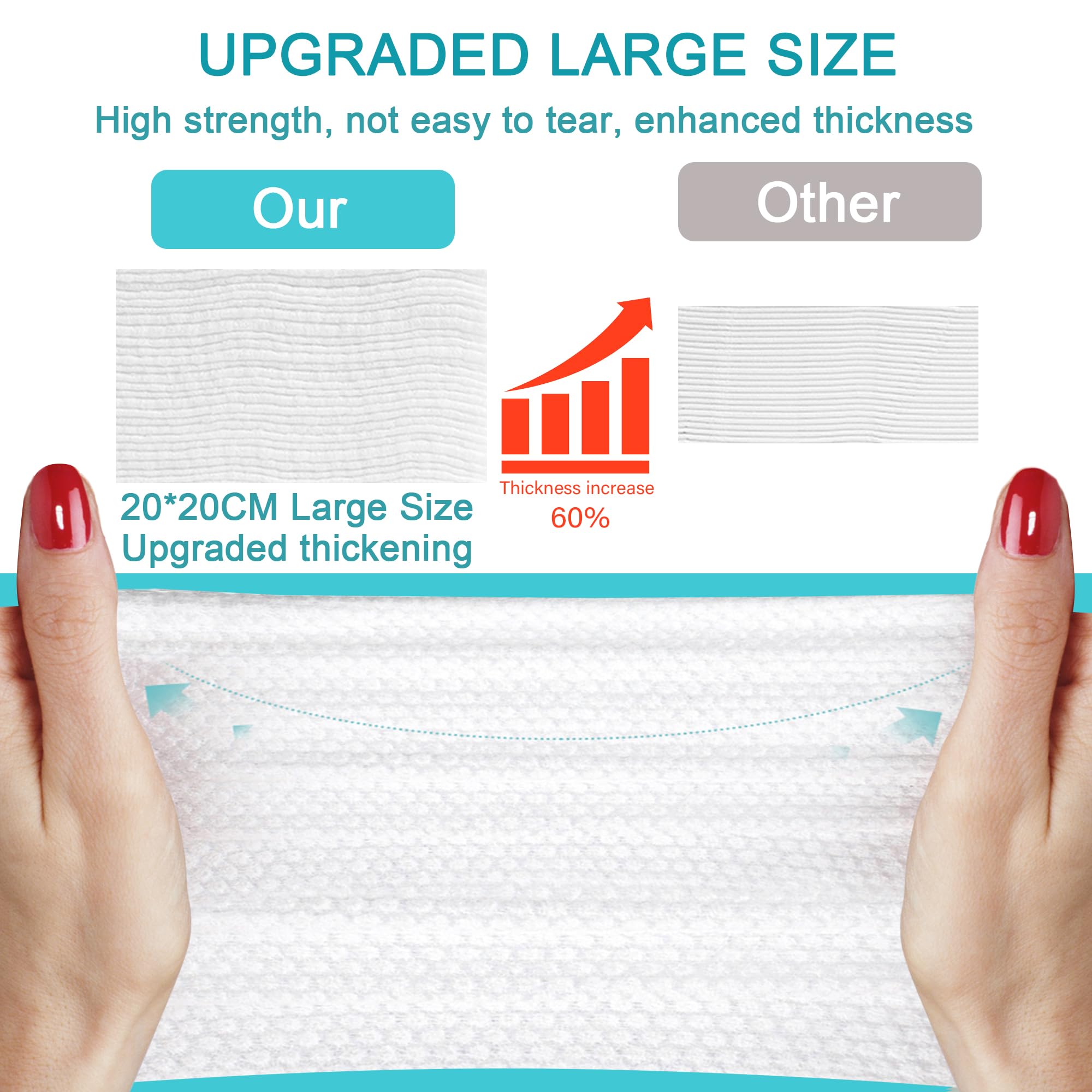 CHNLML disposable face towel texture closeup, soft pearl weave for gentle cleansing