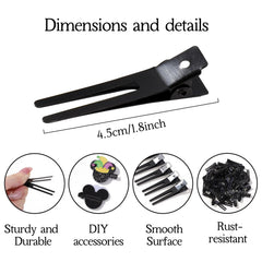 Choicbaby 120-piece black curl clip pack for quick styling routines