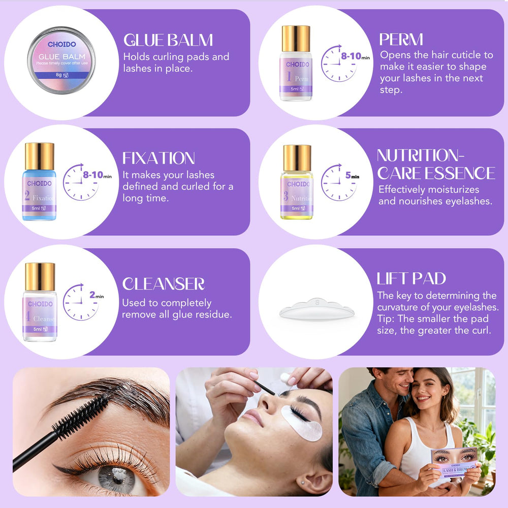 Choido Y-shaped comb helps precise application and lash separation.