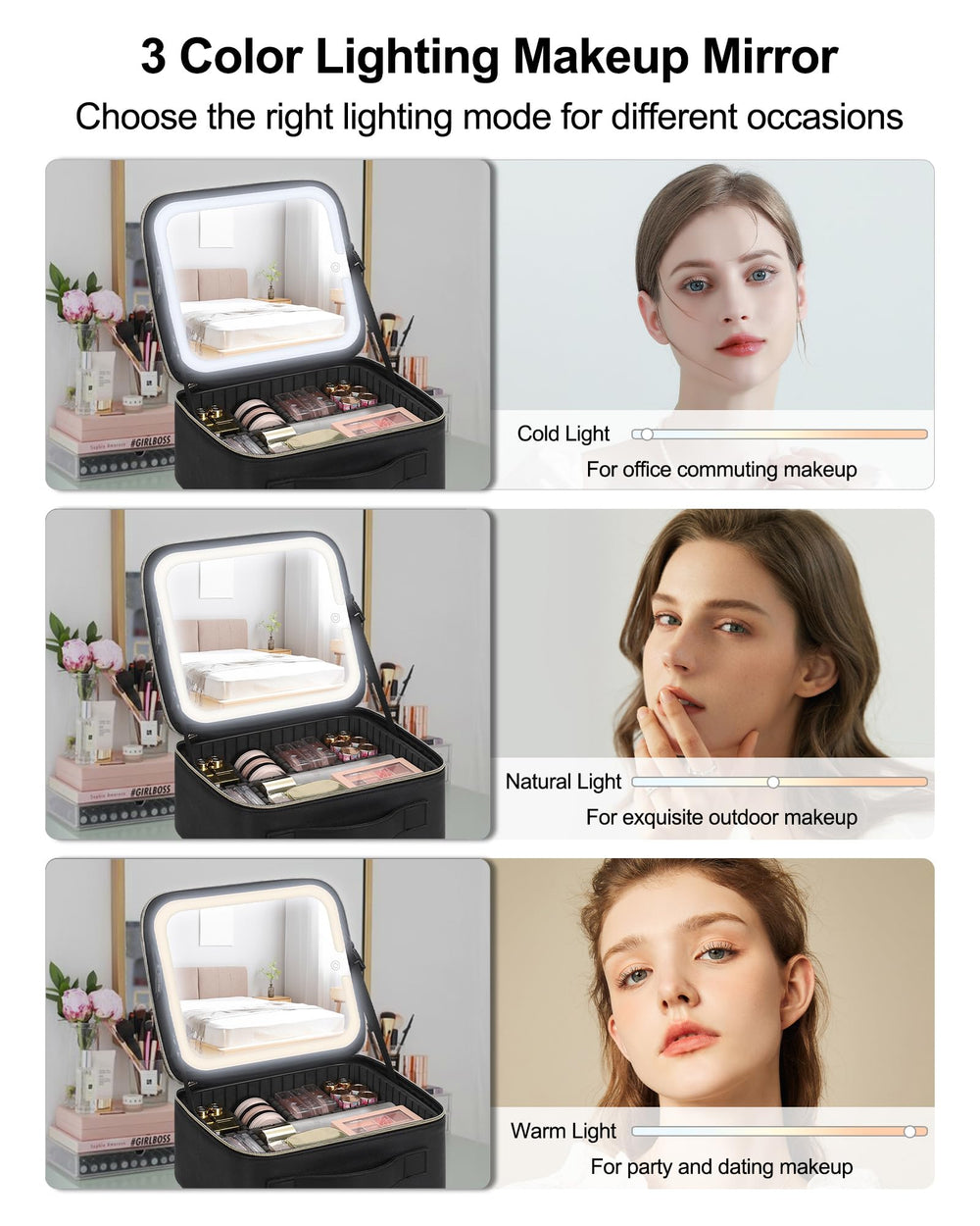 Chomeiu makeup bag offers large capacity for full kit storage.