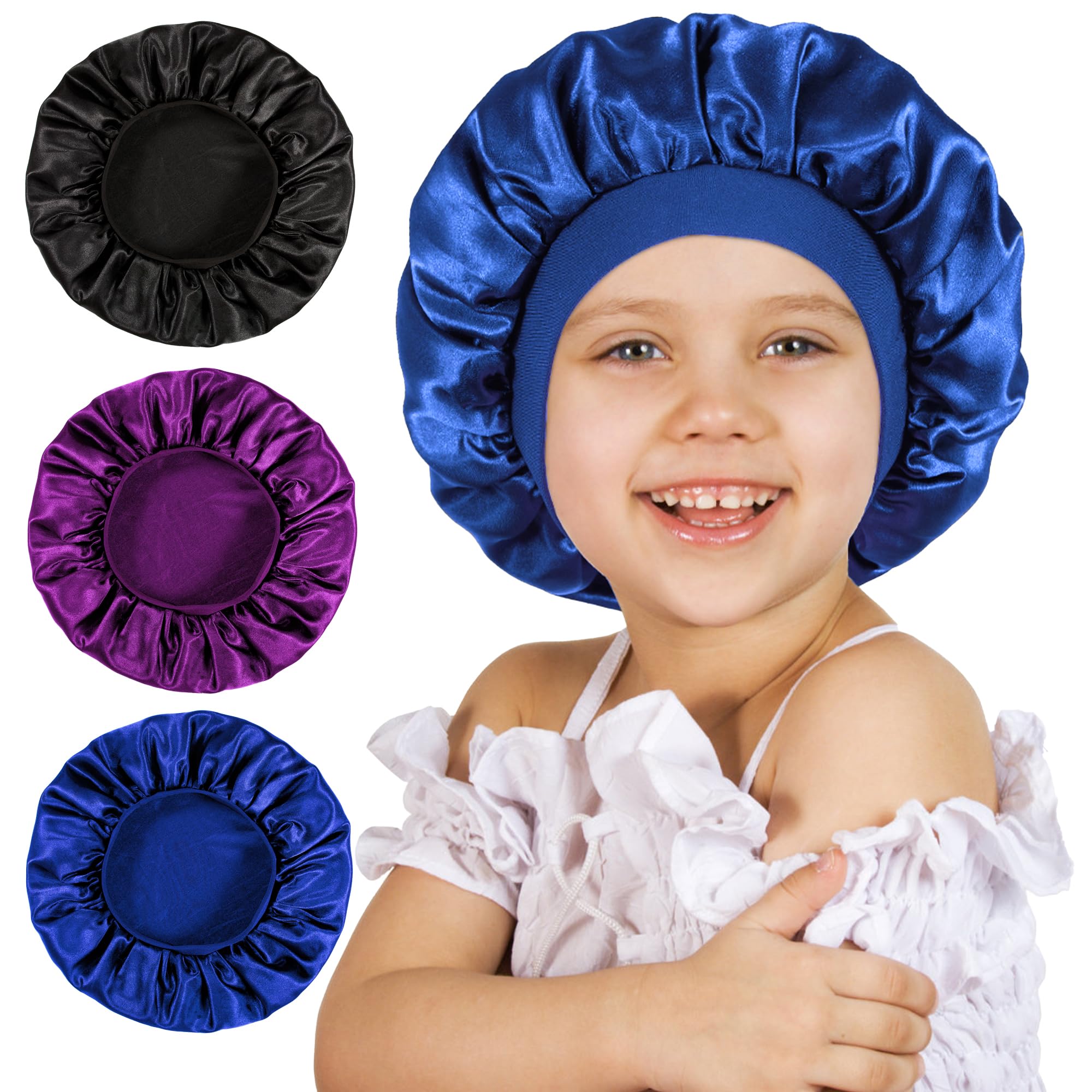 Choshion bonete de satén para niños, dormir suave y cabello protegido