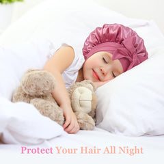 Diseño con patrón adorable para niñas, mantiene el cabello recogido durante la noche.