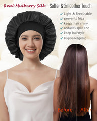 Choshion double-layer reversible silk bonnet offers enhanced protection and durability.