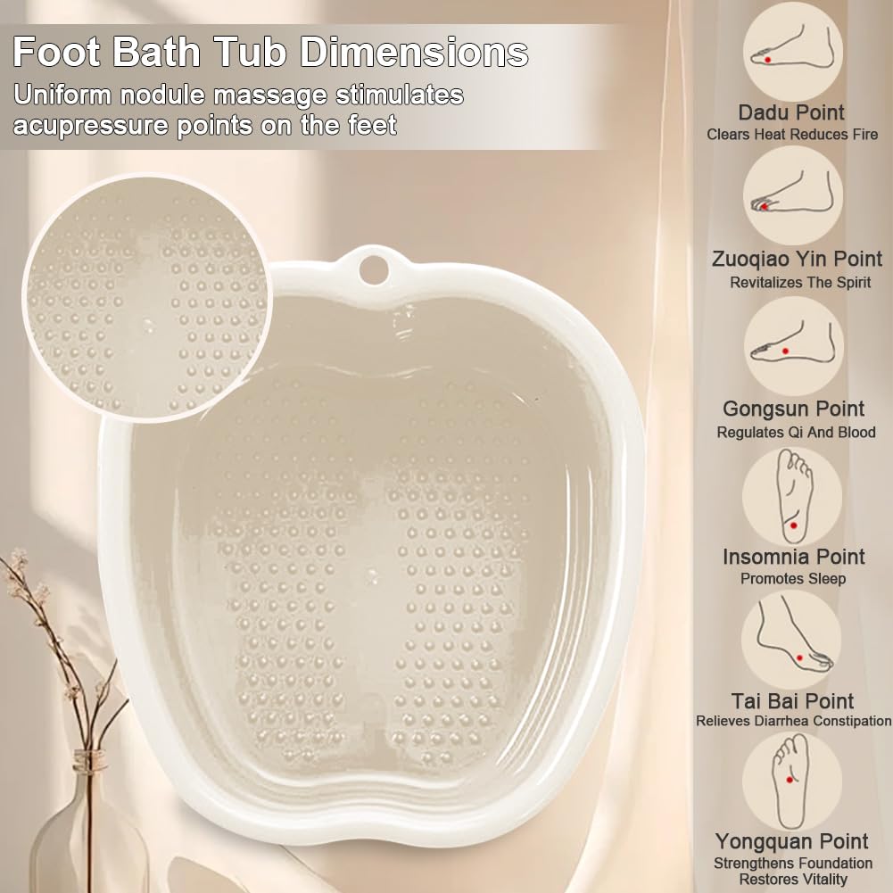 Chpbolly foot bath bucket in use at home illustrating easy comfortable soaking.