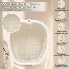 Chpbolly foot bath bucket in use at home illustrating easy comfortable soaking.