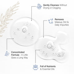 Daily use scene illustrating a refreshed complexion after washing