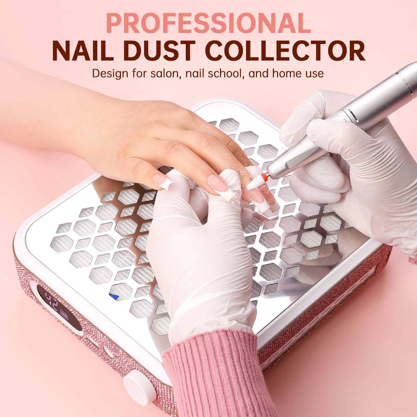CHRISTINE SHELLY nail dust collector powerful suction for efficient dust removal.