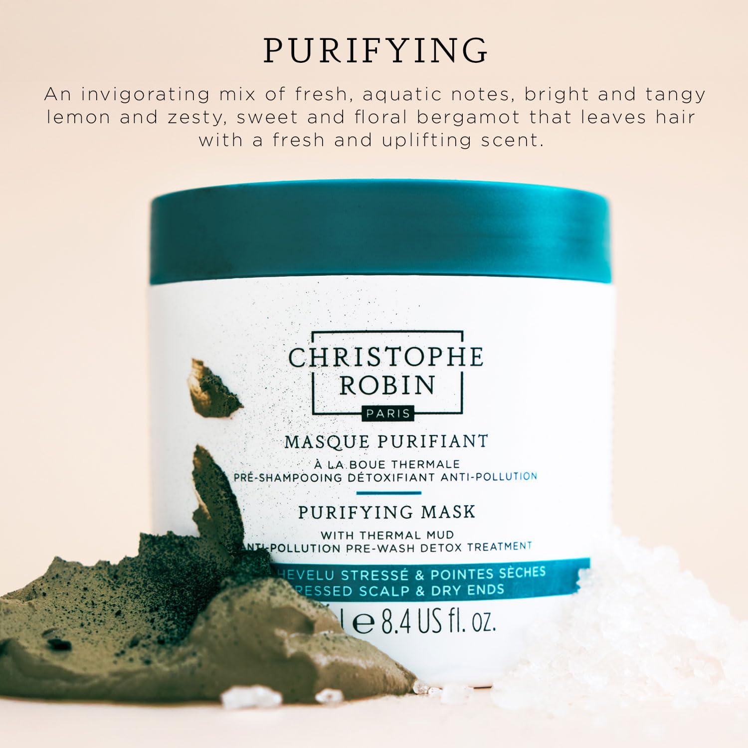 Textura compacta de Christophe Robin muestra exfoliación suave y purificante