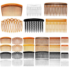 Chuangdi 24-piece side combs set with multiple teeth sizes for versatile styling.
