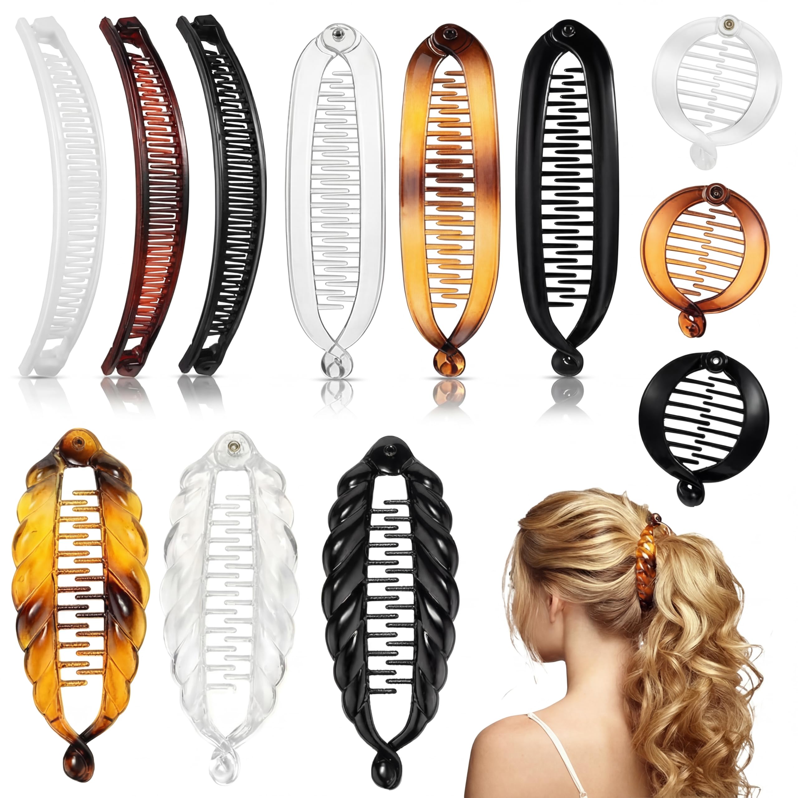 Chuangdi banana clip classic double-side design for secure grip.
