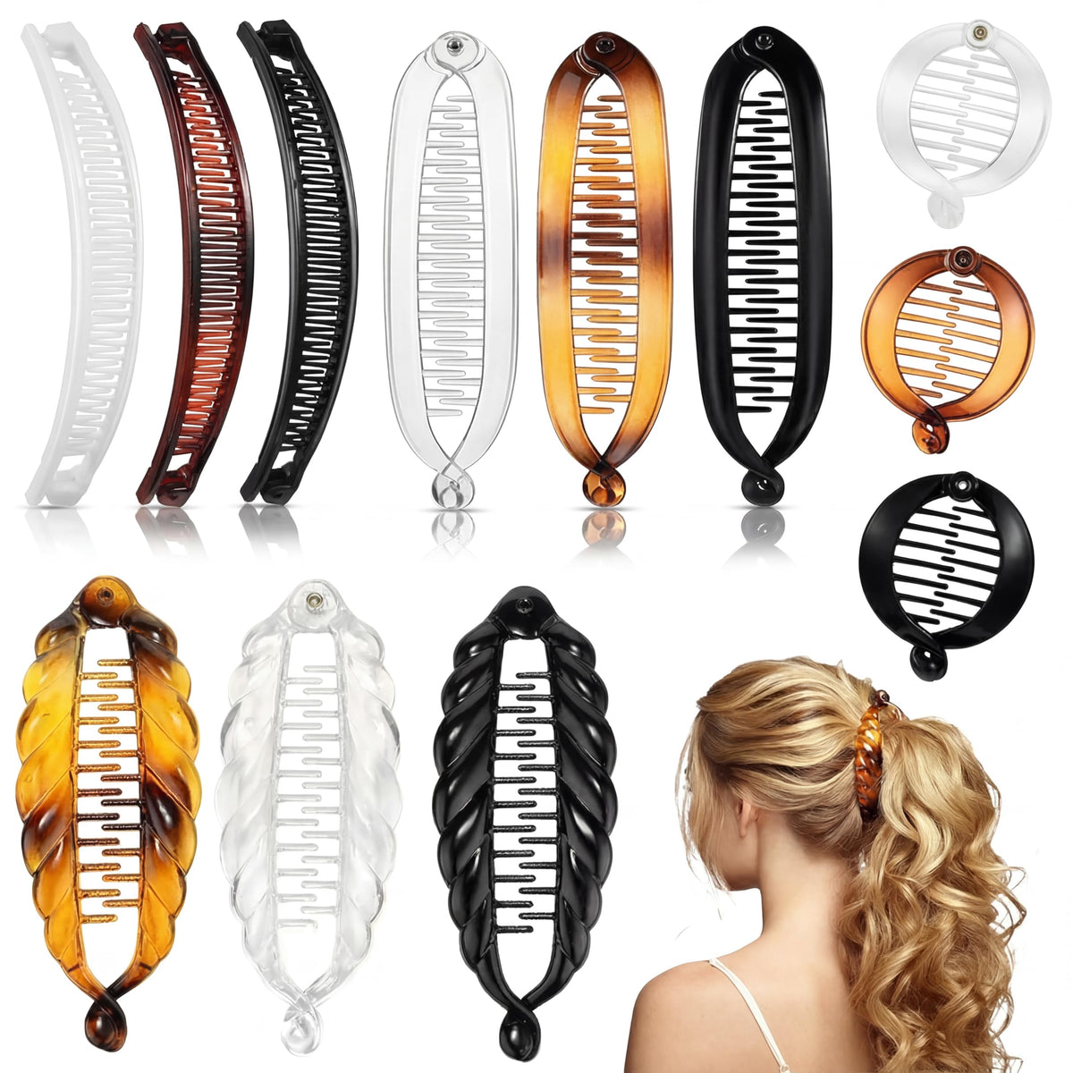 Chuangdi banana clip classic double-side design for secure grip.