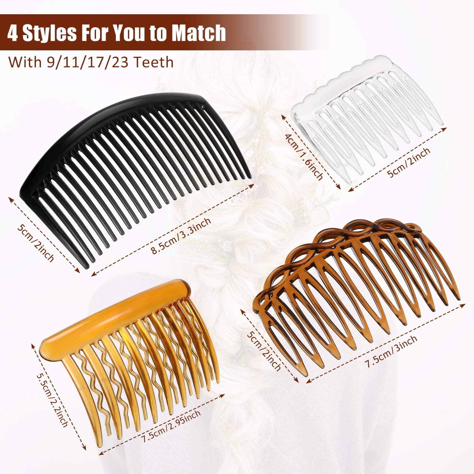 Chuangdi versatile bridal veil combs for updos and decor