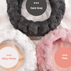 Chuangdi diadema spa rosa, uso para maquillaje, suave y absorbente.