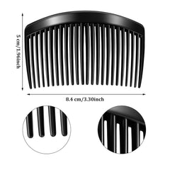 Chuangdi black twist comb in use to secure an elegant side twist.