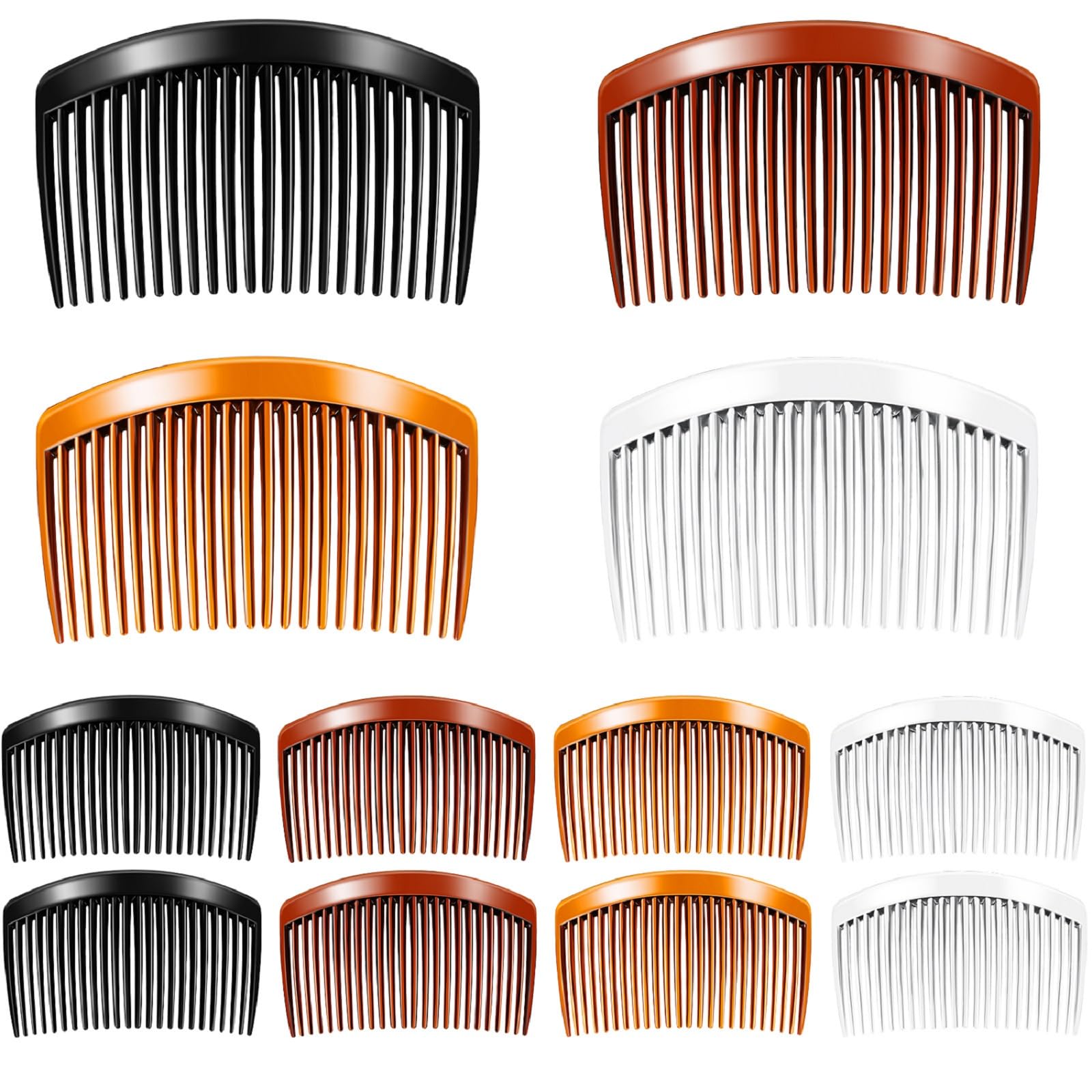 Chuangdi 12-piece French side twist combs in black for everyday styling.