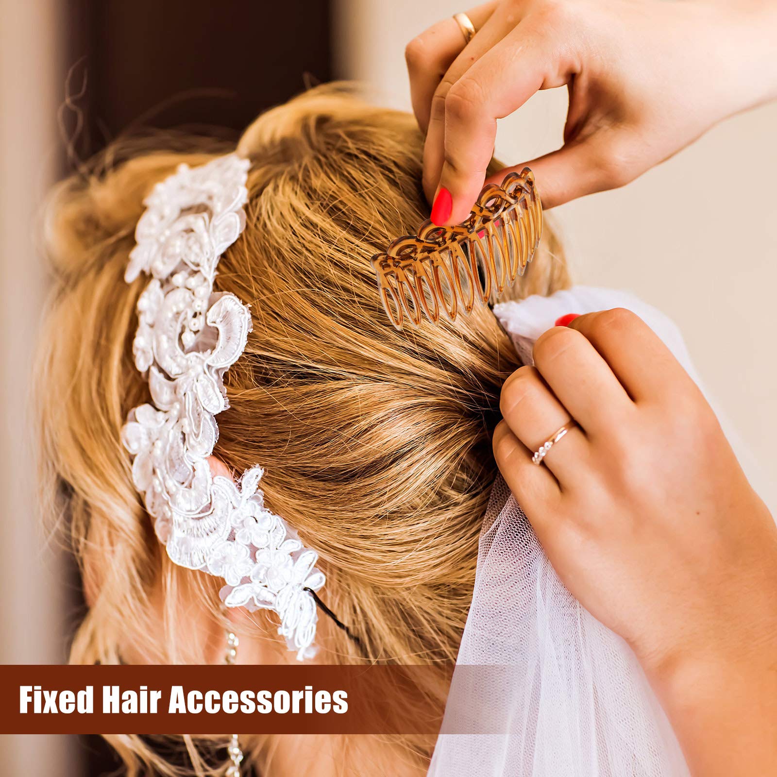 Smooth-edged side combs prevent hair damage and tangling during use.