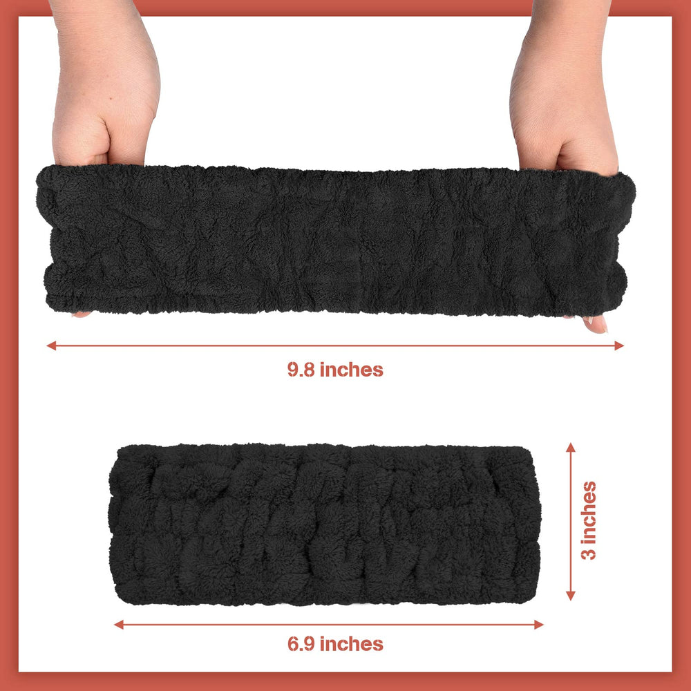 Chuangdi soft microfiber close-up, plush and absorbent headband.