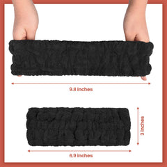 Chuangdi soft microfiber close-up, plush and absorbent headband.