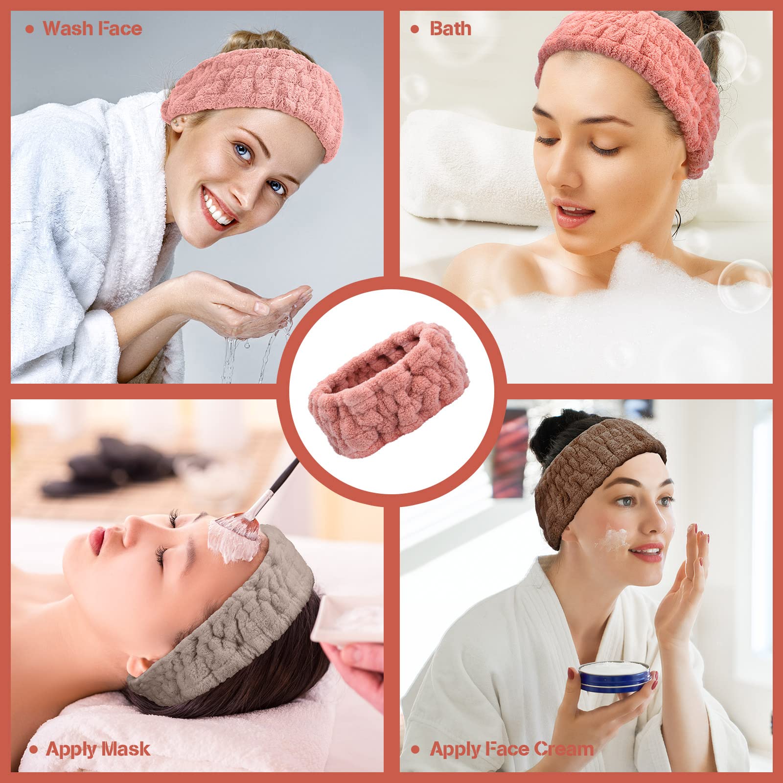 Chuangdi three-piece spa headband set for versatile routines