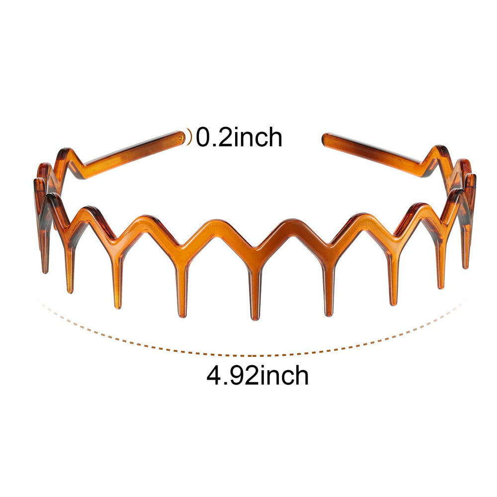 Chuangdi zigzag headband in black showing classic look and secure grip.