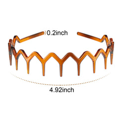 Chuangdi zigzag headband in black showing classic look and secure grip.