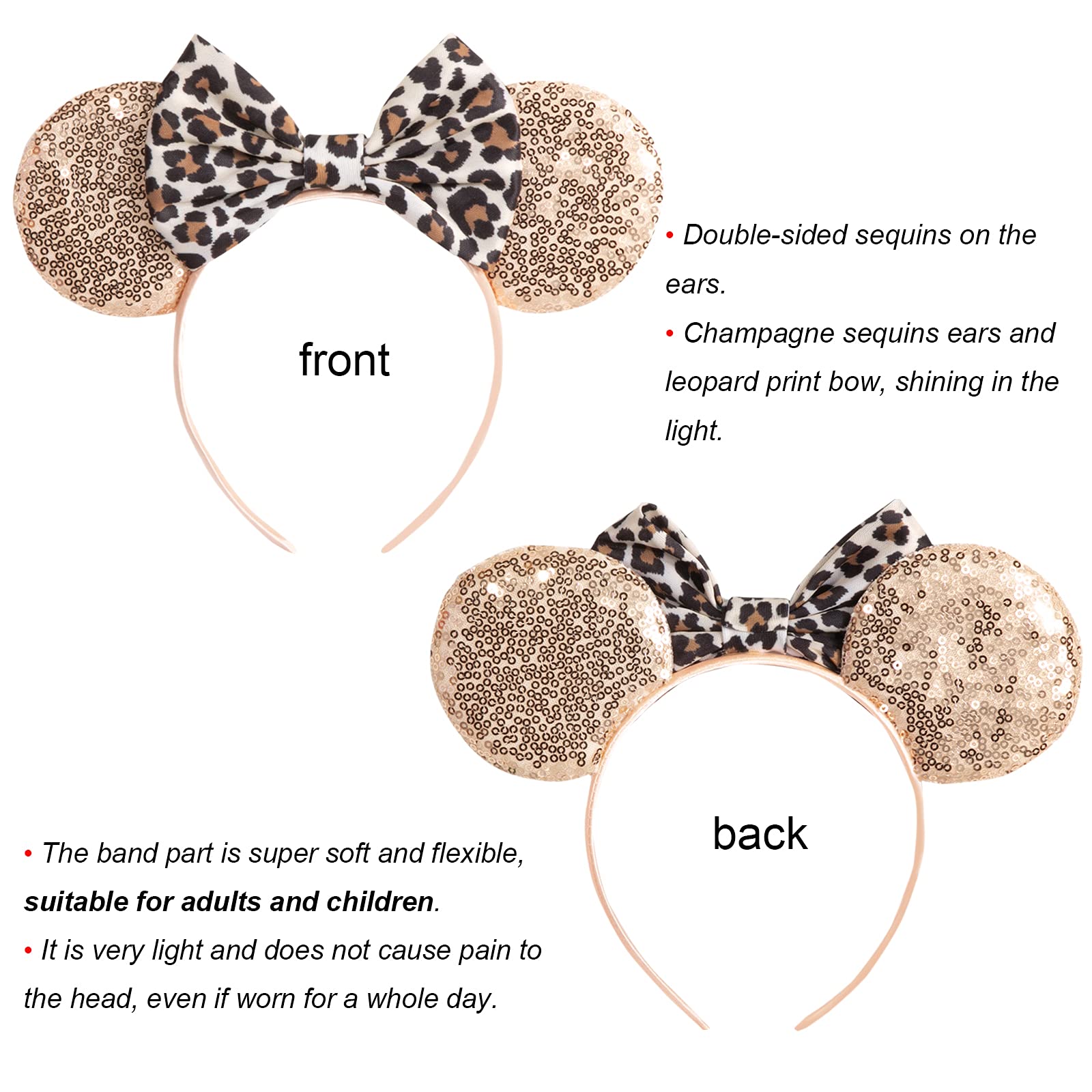 CHuangQi double sided sequins headband catches sun ideal for party moments
