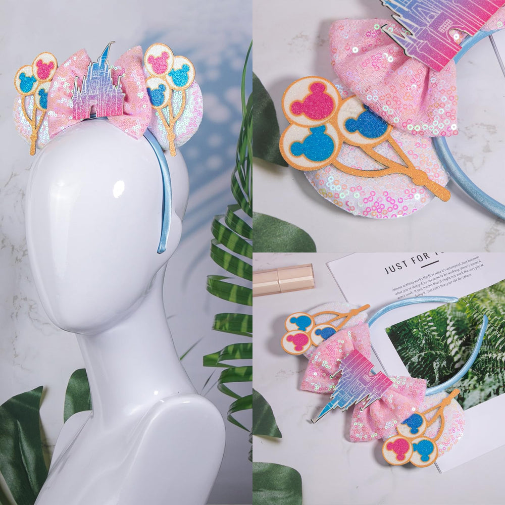 Child model wearing CHuangQi headband, cute and vibrant party accessory.