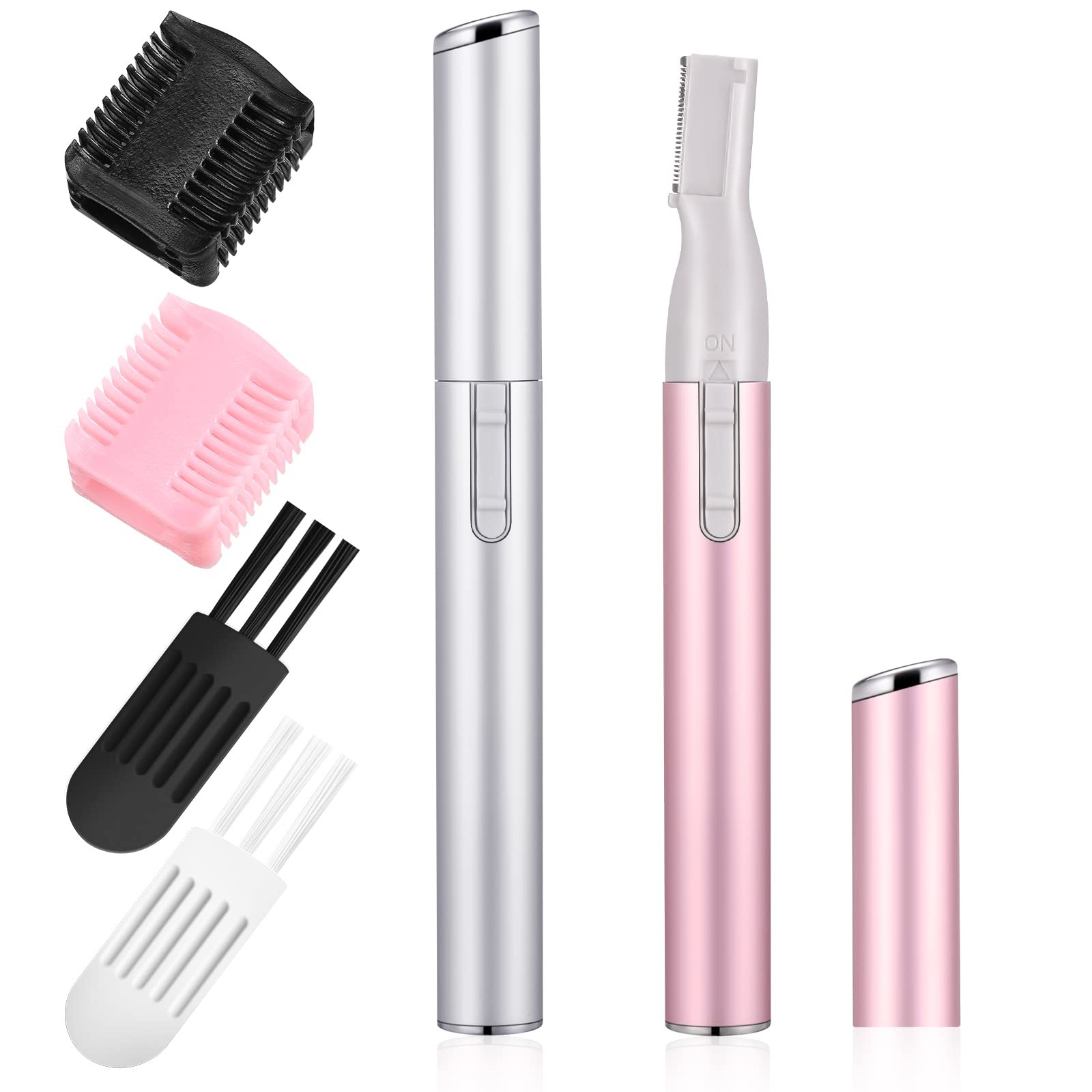 Chumia eyebrow trimmer in pink compact design for quick on-the-go grooming.