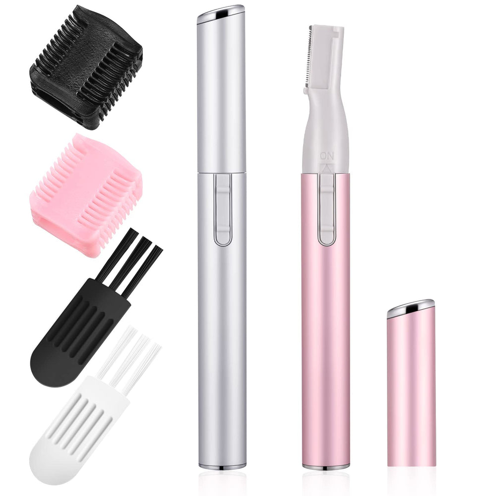 Chumia eyebrow trimmer in pink compact design for quick on-the-go grooming.
