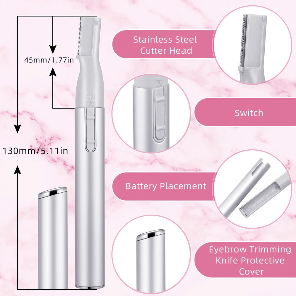 Chumia eyebrow trimmer in silver with precision blade for clean shaping.