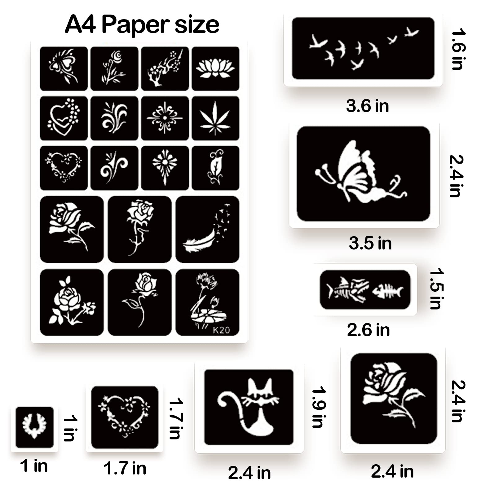 ChurlChurl DIY body art stencil kit enables quick home creations.